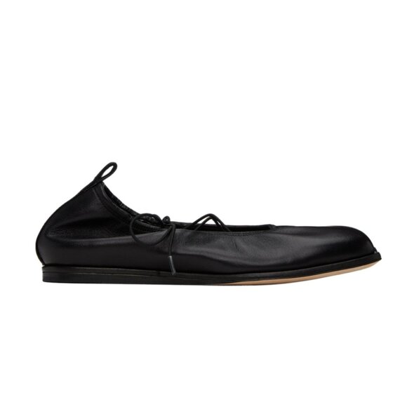 Simone Rocha Black Leather Heart Toe Ballet Flats | Size 5 - Picture 7 of 10